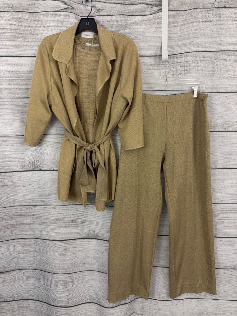 Stizzoli Shimmery Gold Knit Three Piece Set Size 50/XL